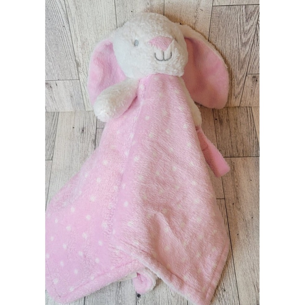 Blankets and Beyond Pink Bunny Rabbit Baby Blanket Lovey 13” Excellent Clean HTF